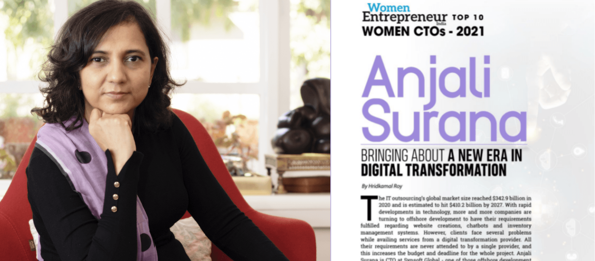 CTO Anjali Surana Among Top 10 Entrepreneurs